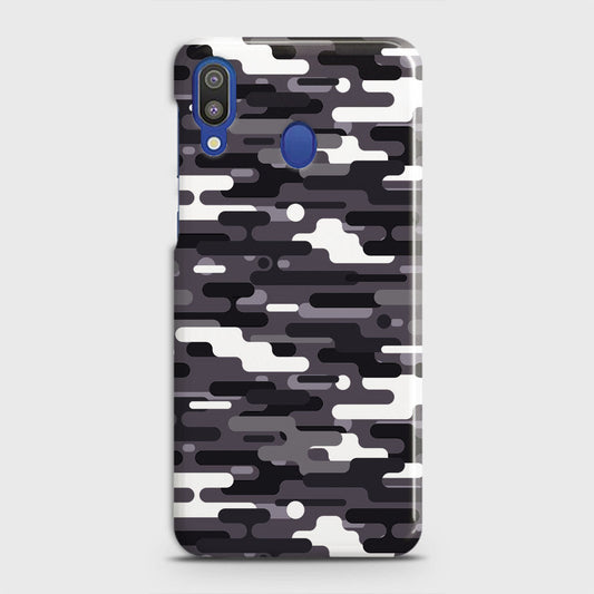 Samsung Galaxy M20 Cover - Camo Series 2 - Black & White Design - Matte Finish - Snap On Hard Case with LifeTime Colors Guarantee