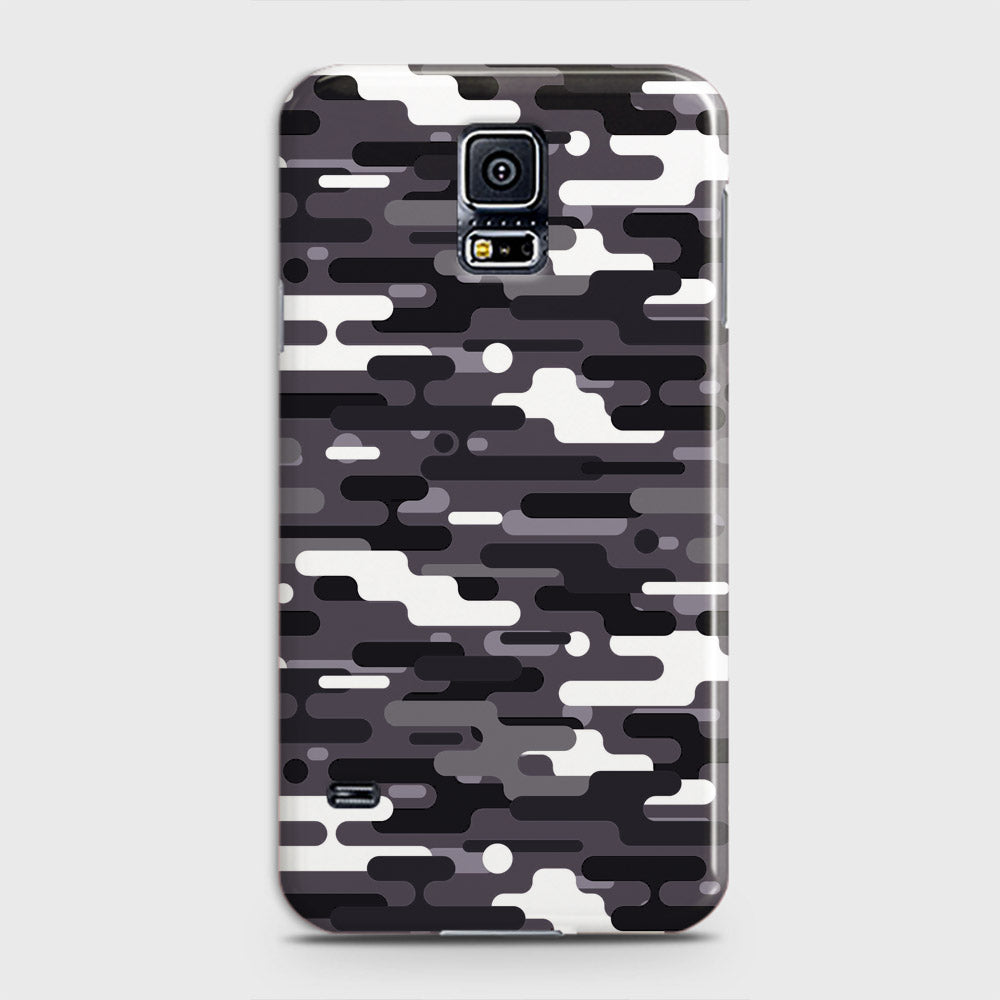 Samsung Galaxy S5 Cover - Camo Series 2 - Black & White Design - Matte Finish - Snap On Hard Case with LifeTime Colors Guarantee