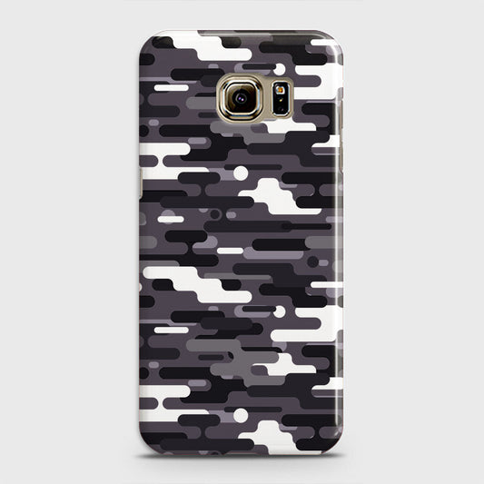 Samsung Galaxy S6 Cover - Camo Series 2 - Black & White Design - Matte Finish - Snap On Hard Case with LifeTime Colors Guarantee