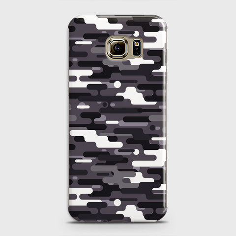 Samsung Galaxy S6 Edge Cover - Camo Series 2 - Black & White Design - Matte Finish - Snap On Hard Case with LifeTime Colors Guarantee