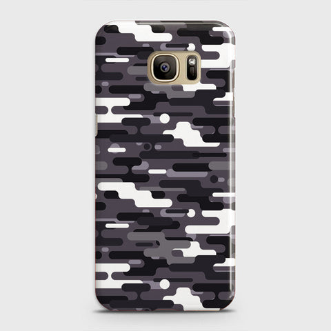 Samsung Galaxy S7 Cover - Camo Series 2 - Black & White Design - Matte Finish - Snap On Hard Case with LifeTime Colors Guarantee