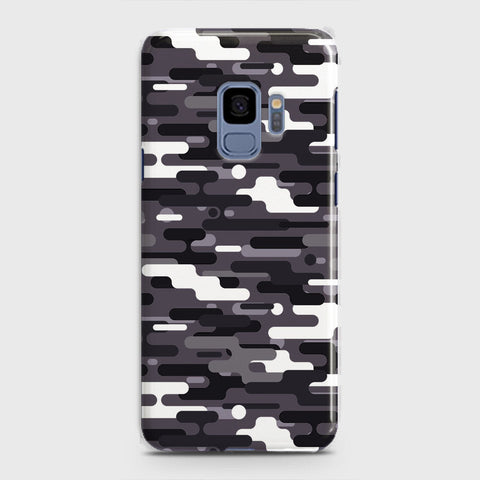 Samsung Galaxy S9 Cover - Camo Series 2 - Black & White Design - Matte Finish - Snap On Hard Case with LifeTime Colors Guarantee