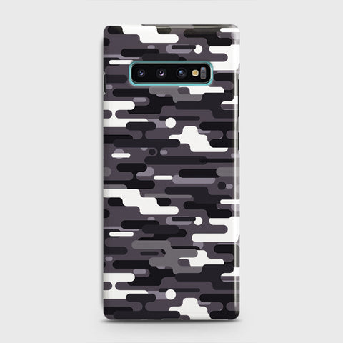 Samsung Galaxy S10 Cover - Camo Series 2 - Black & White Design - Matte Finish - Snap On Hard Case with LifeTime Colors Guarantee
