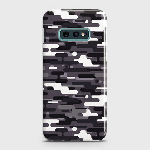 Samsung Galaxy S10e Cover - Camo Series 2 - Black & White Design - Matte Finish - Snap On Hard Case with LifeTime Colors Guarantee