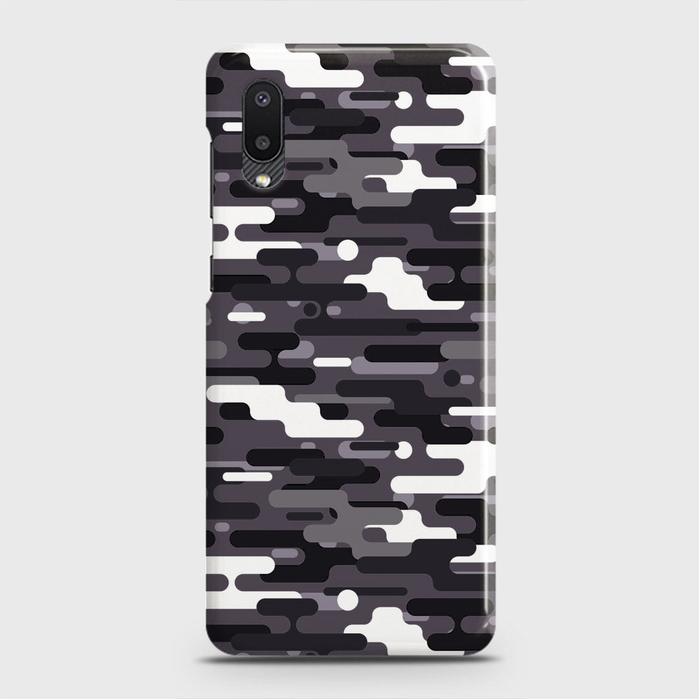 Samsung Galaxy A02 Cover - Camo Series 2 - Black & White Design - Matte Finish - Snap On Hard Case with LifeTime Colors Guarantee