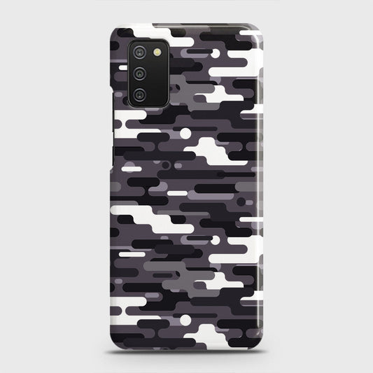 Samsung Galaxy A02s Cover - Camo Series 2 - Black & White Design - Matte Finish - Snap On Hard Case with LifeTime Colors Guarantee