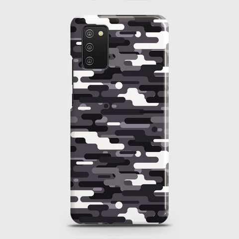 Samsung Galaxy A02s Cover - Camo Series 2 - Black & White Design - Matte Finish - Snap On Hard Case with LifeTime Colors Guarantee