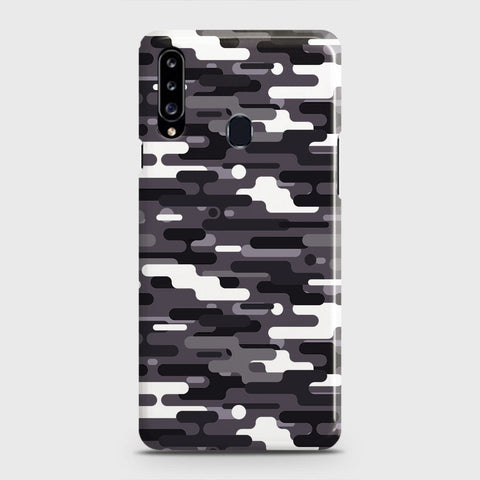 Samsung Galaxy A20s Cover - Camo Series 2 - Black & White Design - Matte Finish - Snap On Hard Case with LifeTime Colors Guarantee