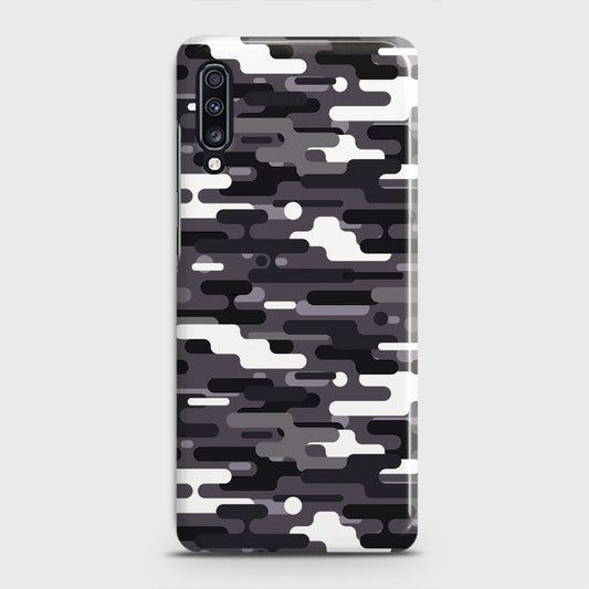 Samsung Galaxy A70 Cover - Camo Series 2 - Black & White Design - Matte Finish - Snap On Hard Case with LifeTime Colors Guarantee