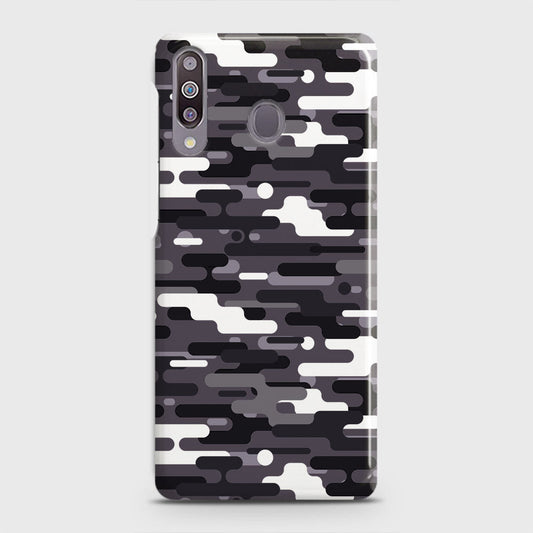 Samsung Galaxy M30 Cover - Camo Series 2 - Black & White Design - Matte Finish - Snap On Hard Case with LifeTime Colors Guarantee