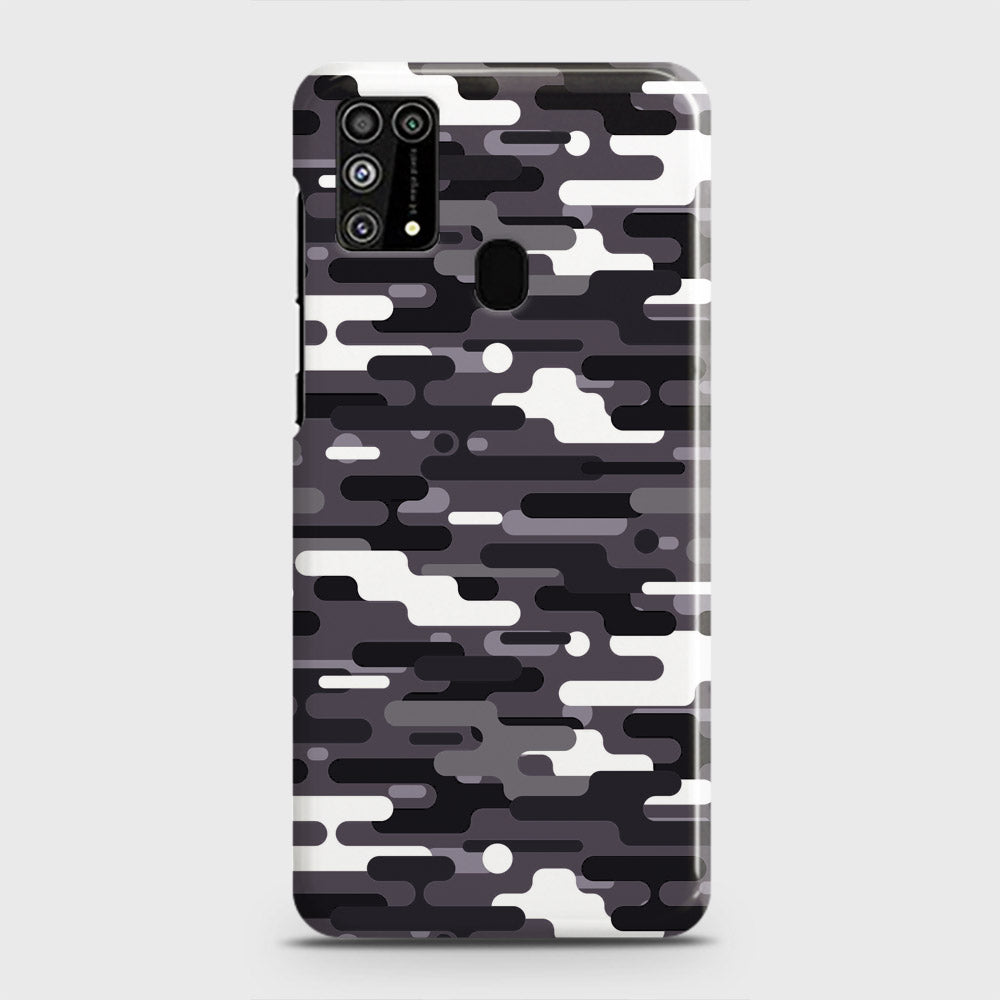 Samsung Galaxy M31 Cover - Camo Series 2 - Black & White Design - Matte Finish - Snap On Hard Case with LifeTime Colors Guarantee