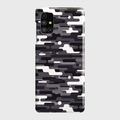 Samsung Galaxy M51 Cover - Camo Series 2 - Black & White Design - Matte Finish - Snap On Hard Case with LifeTime Colors Guarantee