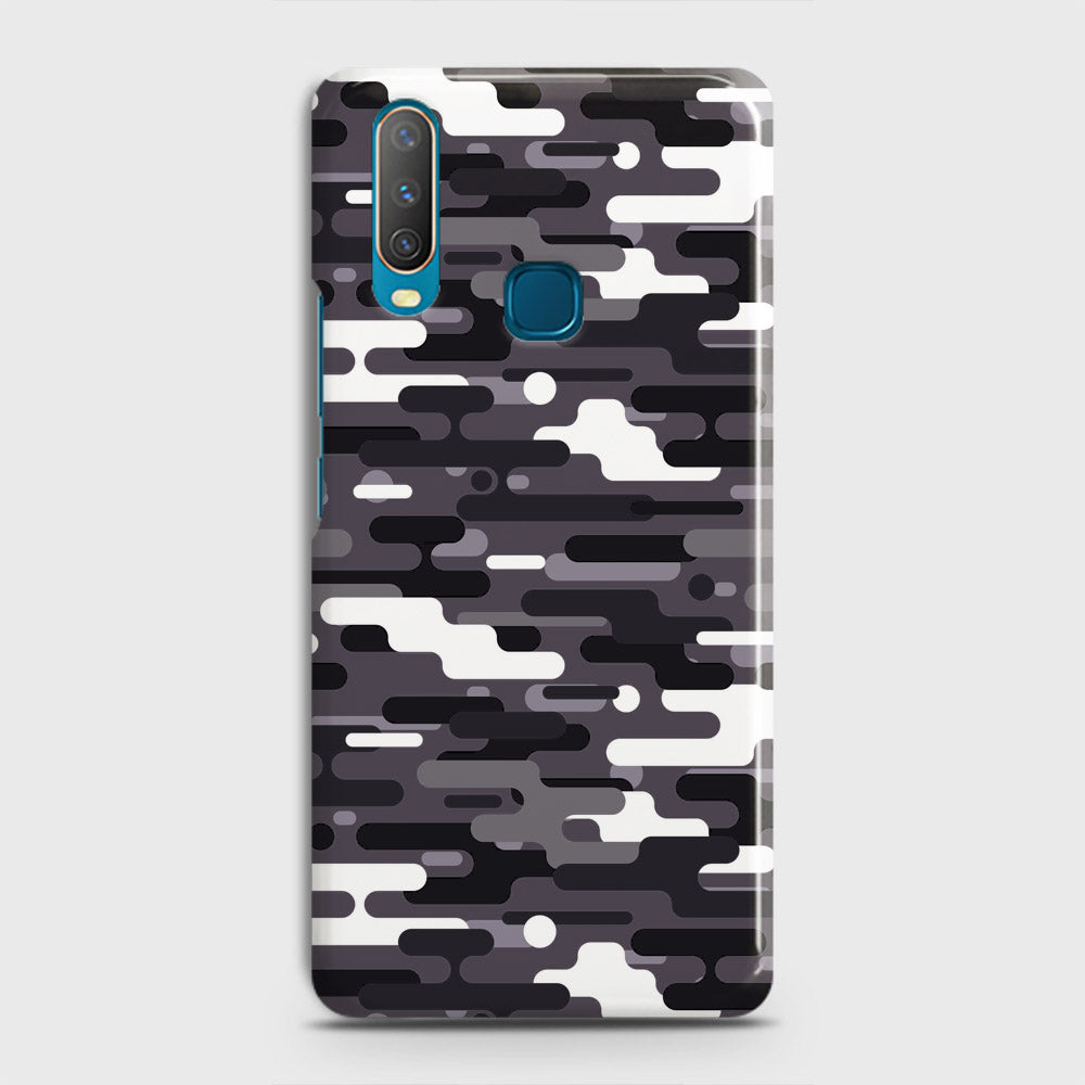 Vivo Y11 2019 Cover - Camo Series 2 - Black & White Design - Matte Finish - Snap On Hard Case with LifeTime Colors Guarantee
