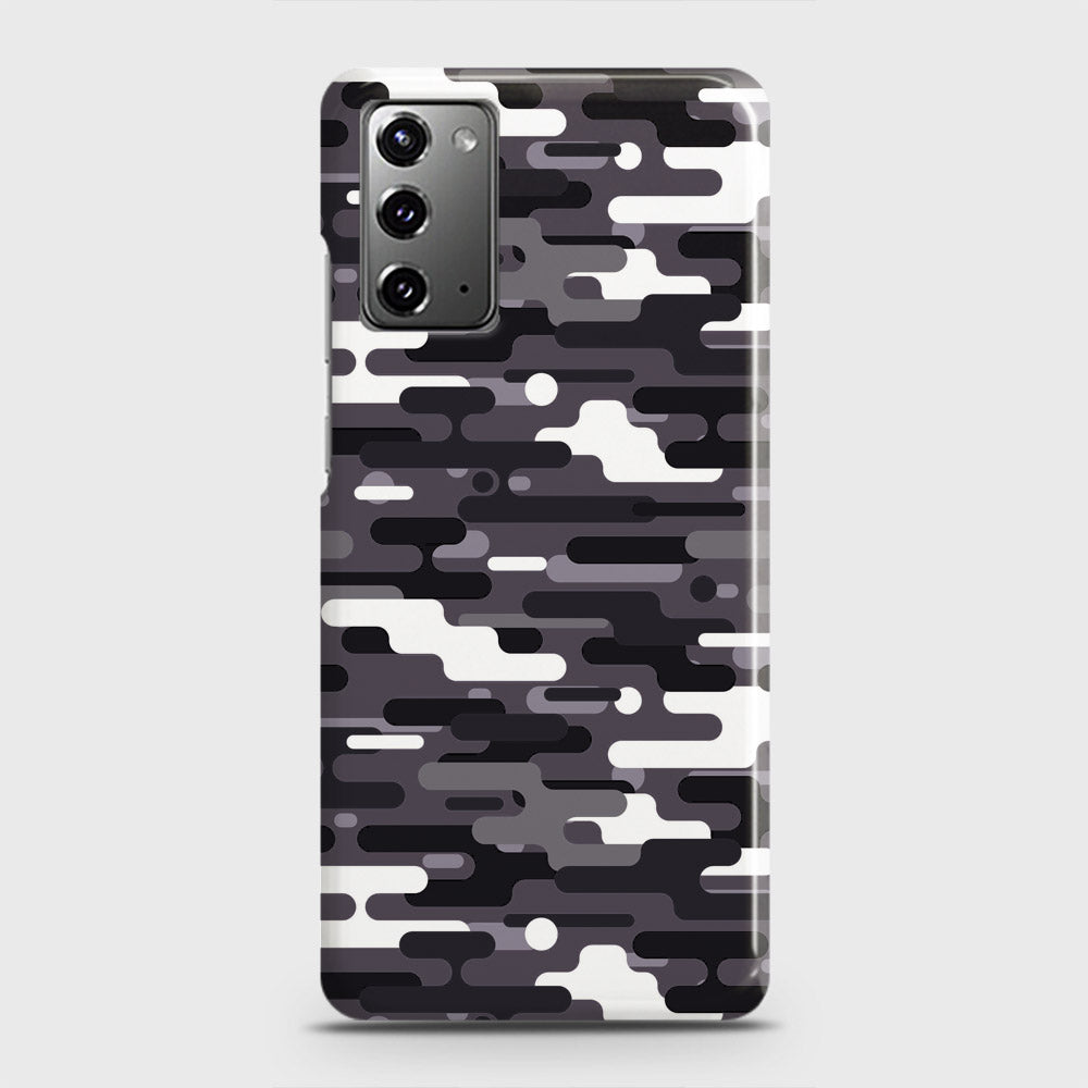 Samsung Galaxy Note 20 Cover - Camo Series 2 - Black & White Design - Matte Finish - Snap On Hard Case with LifeTime Colors Guarantee