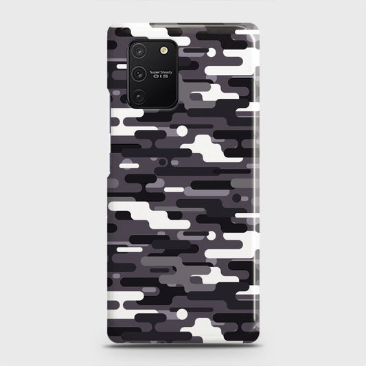 Samsung Galaxy A91 Cover - Camo Series 2 - Black & White Design - Matte Finish - Snap On Hard Case with LifeTime Colors Guarantee