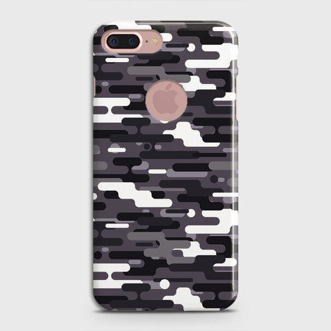 iPhone 8 / 7 Logo Cover - Camo Series 2 - Black & White Design - Matte Finish - Snap On Hard Case with LifeTime Colors Guarantee