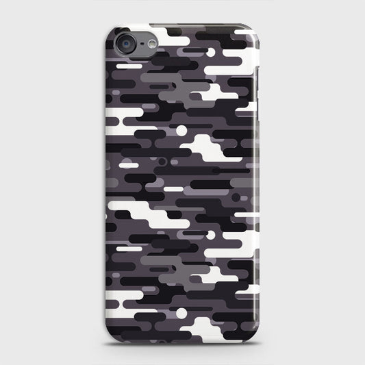 iPod Touch 6 Cover - Camo Series 2 - Black & White Design - Matte Finish - Snap On Hard Case with LifeTime Colors Guarantee
