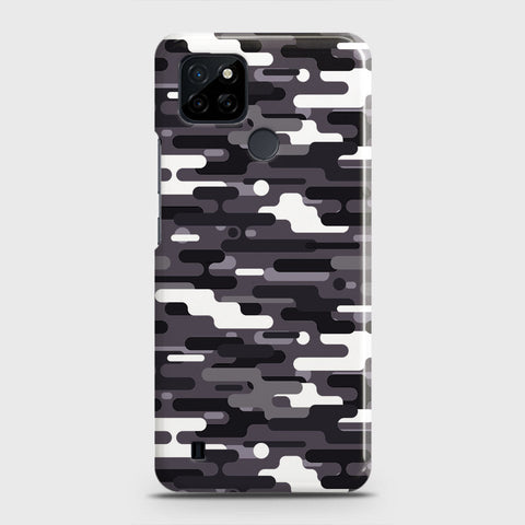 Realme C21Y Cover - Camo Series 2 - Black & White Design - Matte Finish - Snap On Hard Case with LifeTime Colors Guarantee
