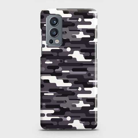 OnePlus Nord 2 Cover - Camo Series 2 - Black & White Design - Matte Finish - Snap On Hard Case with LifeTime Colors Guarantee