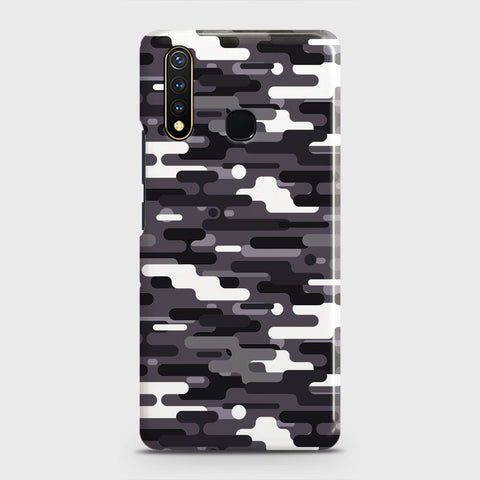 Vivo Y19 Cover - Camo Series 2 - Black & White Design - Matte Finish - Snap On Hard Case with LifeTime Colors Guarantee