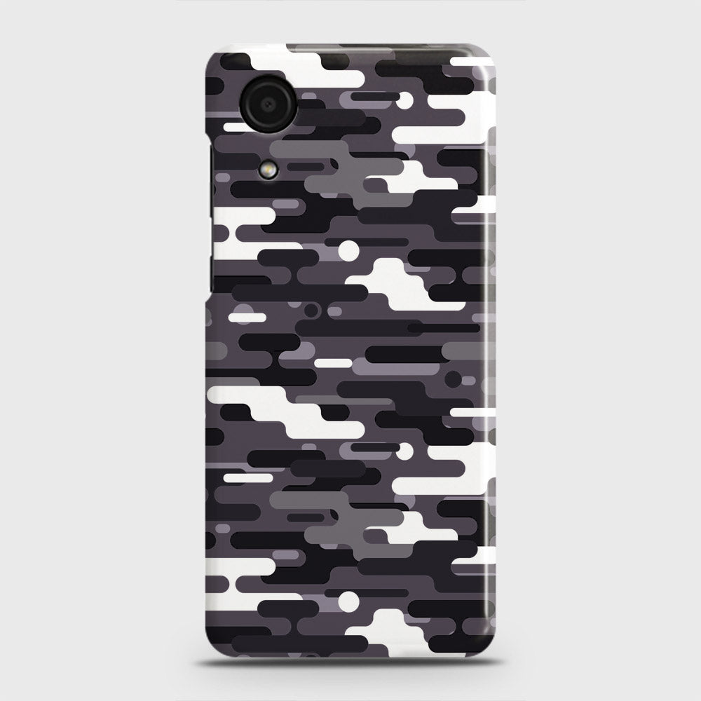 Samsung Galaxy A03 Core Cover - Camo Series 2 - Black & White Design - Matte Finish - Snap On Hard Case with LifeTime Colors Guarantee
