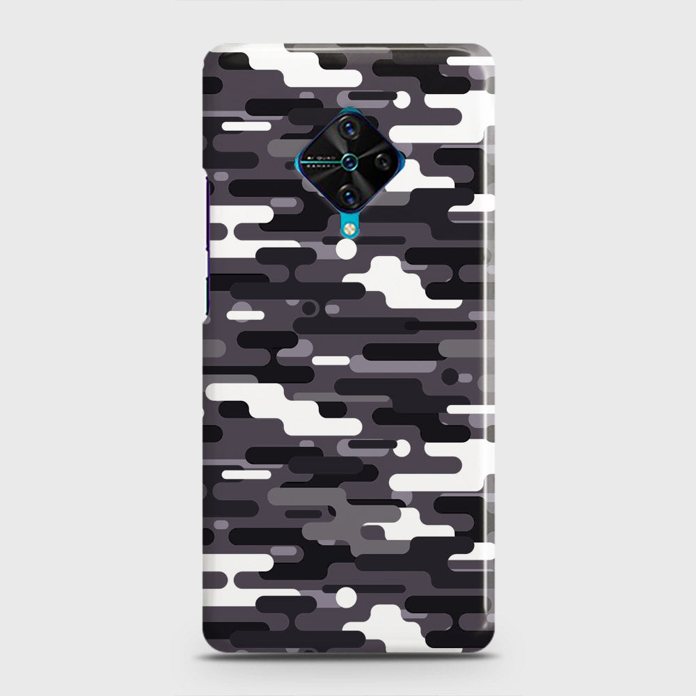 Vivo S1 Pro  Cover - Camo Series 2 - Black & White Design - Matte Finish - Snap On Hard Case with LifeTime Colors Guarantee