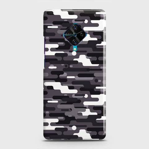 Vivo S1 Pro  Cover - Camo Series 2 - Black & White Design - Matte Finish - Snap On Hard Case with LifeTime Colors Guarantee