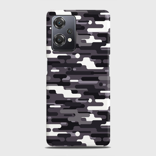 OnePlus Nord CE 2 Lite 5G Cover - Camo Series 2 - Black & White Design - Matte Finish - Snap On Hard Case with LifeTime Colors Guarantee