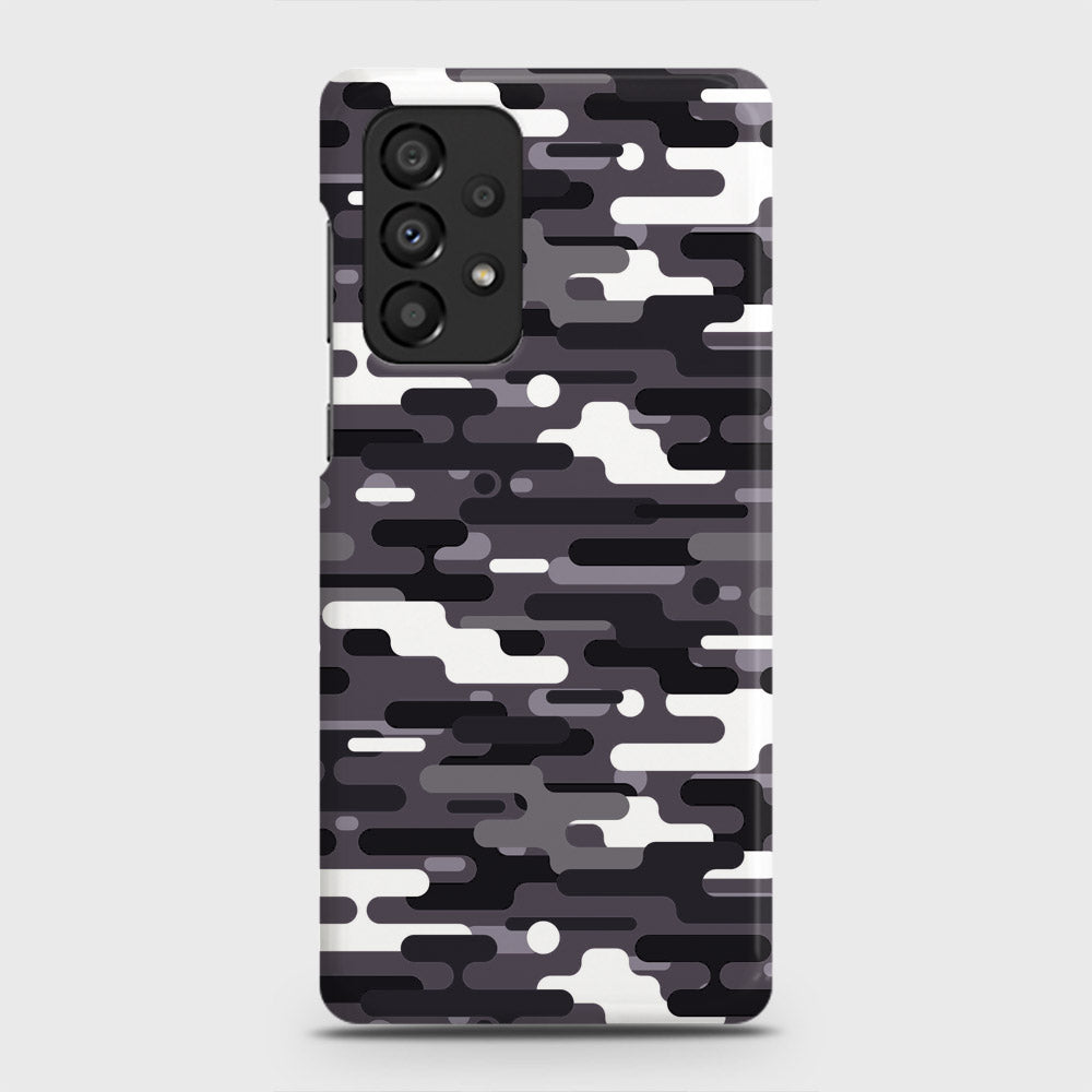 Samsung Galaxy A33 5G Cover - Camo Series 2 - Black & White Design - Matte Finish - Snap On Hard Case with LifeTime Colors Guarantee