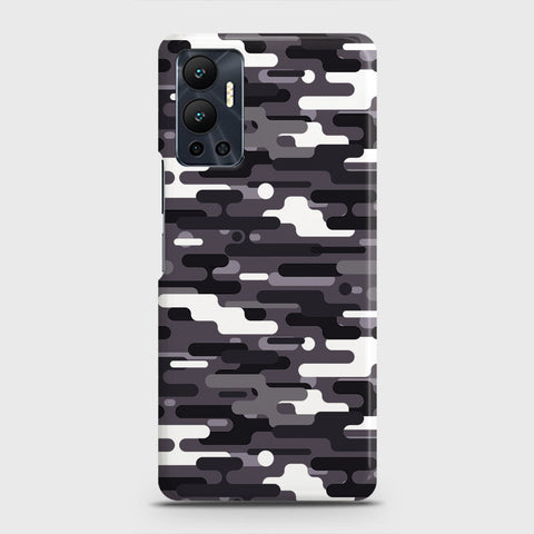 Infinix Hot 12 Cover - Camo Series 2 - Black & White Design - Matte Finish - Snap On Hard Case with LifeTime Colors Guarantee (Fast Delivery)