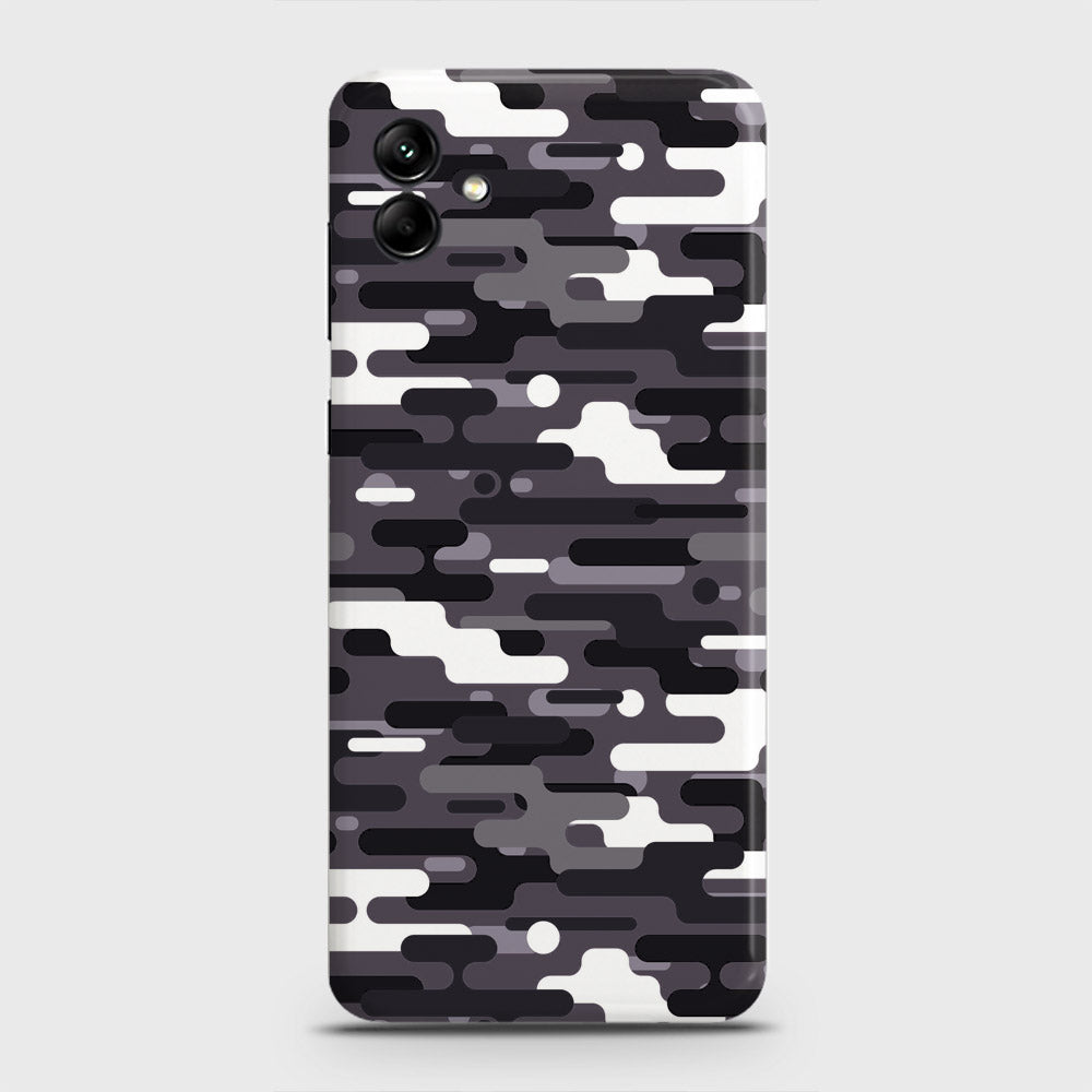 Samsung Galaxy A04 Cover - Camo Series 2 - Black & White Design - Matte Finish - Snap On Hard Case with LifeTime Colors Guarantee