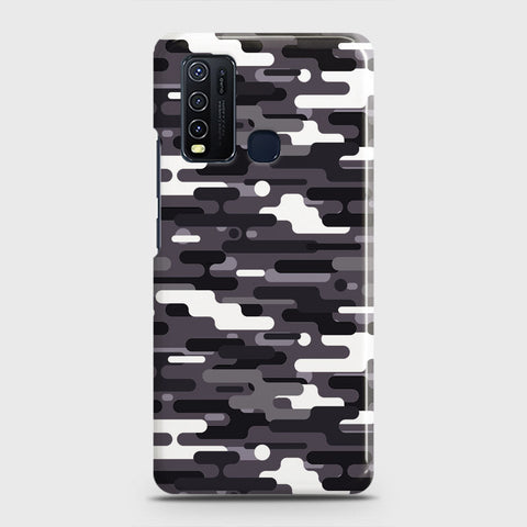 Vivo Y50  Cover - Camo Series 2 - Black & White Design - Matte Finish - Snap On Hard Case with LifeTime Colors Guarantee