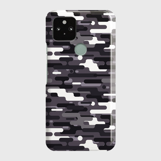 Google Pixel 5 XL Cover - Camo Series 2 - Black & White Design - Matte Finish - Snap On Hard Case with LifeTime Colors Guarantee