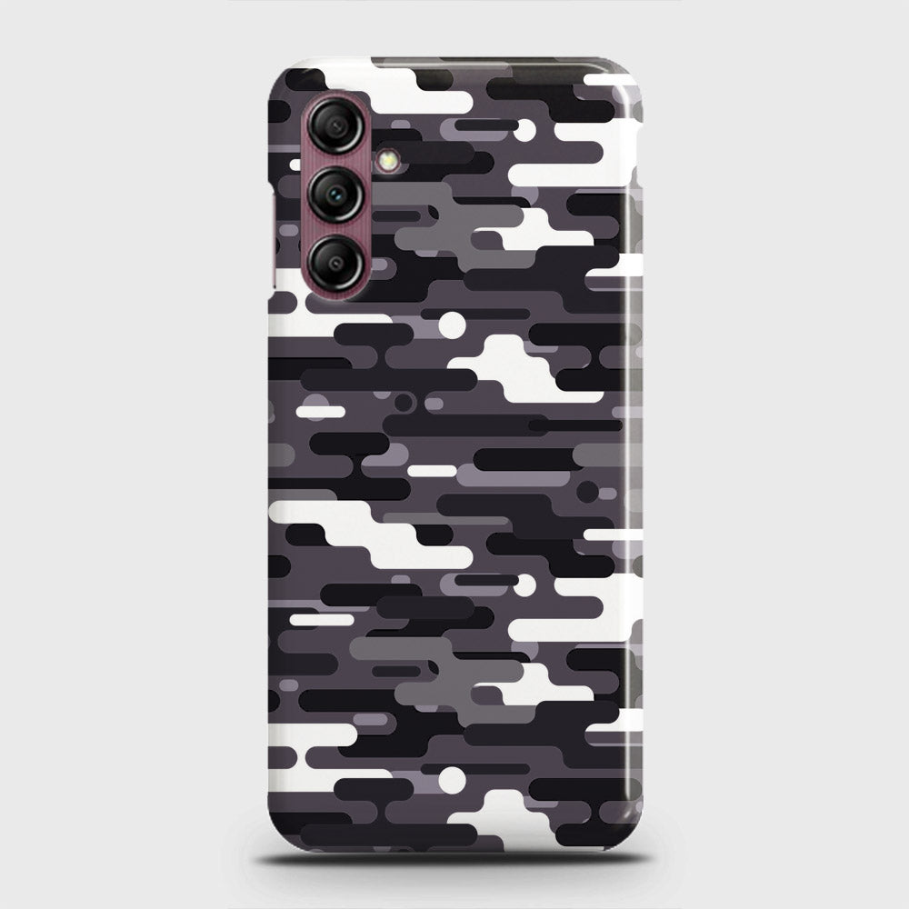 Samsung Galaxy A14 4G Cover - Camo Series 2 - Black & White Design - Matte Finish - Snap On Hard Case with LifeTime Colors Guarantee