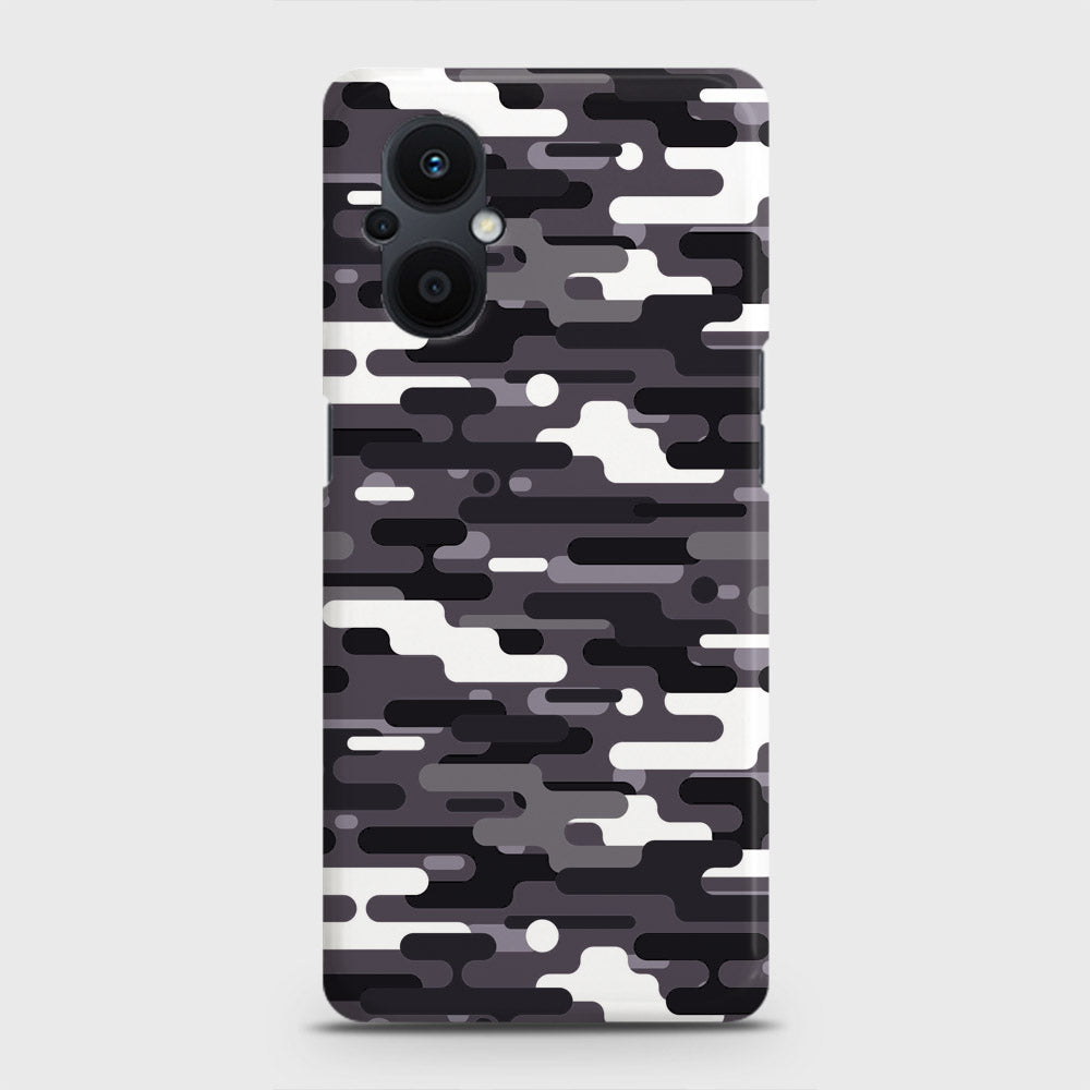 Oppo F21 Pro 5G Cover - Camo Series 2 - Black & White Design - Matte Finish - Snap On Hard Case with LifeTime Colors Guarantee