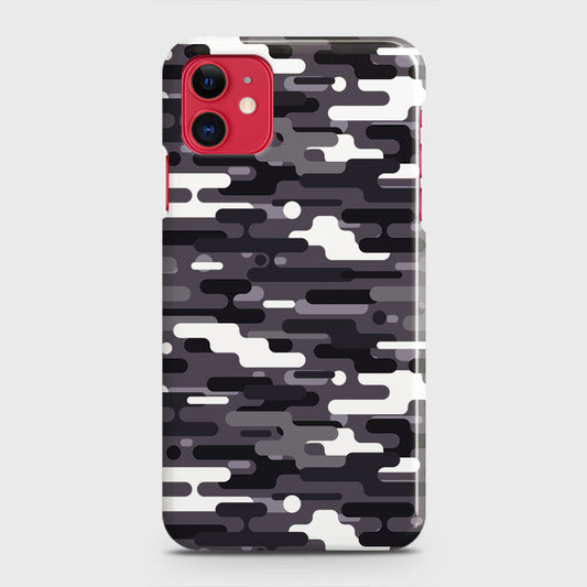 iPhone 11 Cover - Camo Series 2 - Black & White Design - Matte Finish - Snap On Hard Case with LifeTime Colors Guarantee