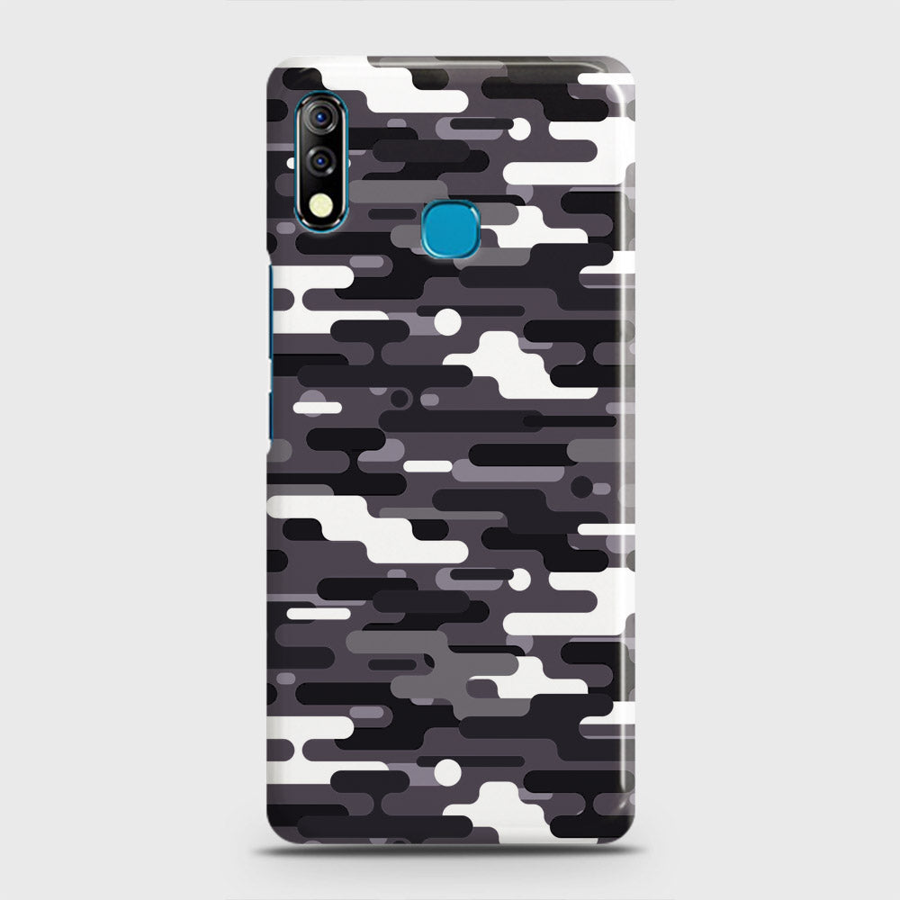 Tecno Camon 12 Cover - Camo Series 2 - Black & White Design - Matte Finish - Snap On Hard Case with LifeTime Colors Guarantee