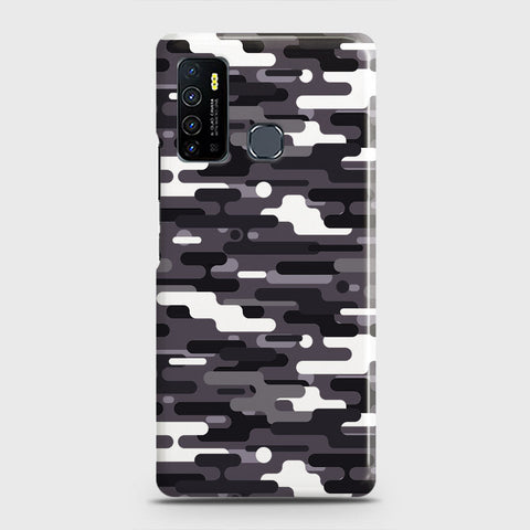 Infinix Hot 9 Cover - Camo Series 2 - Black & White Design - Matte Finish - Snap On Hard Case with LifeTime Colors Guarantee