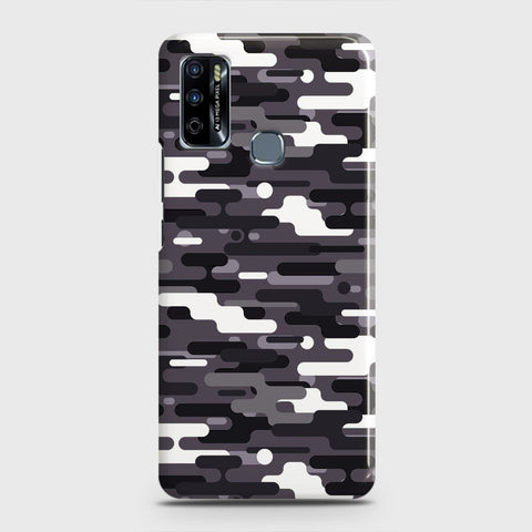 Infinix Hot 9 Play Cover - Camo Series 2 - Black & White Design - Matte Finish - Snap On Hard Case with LifeTime Colors Guarantee