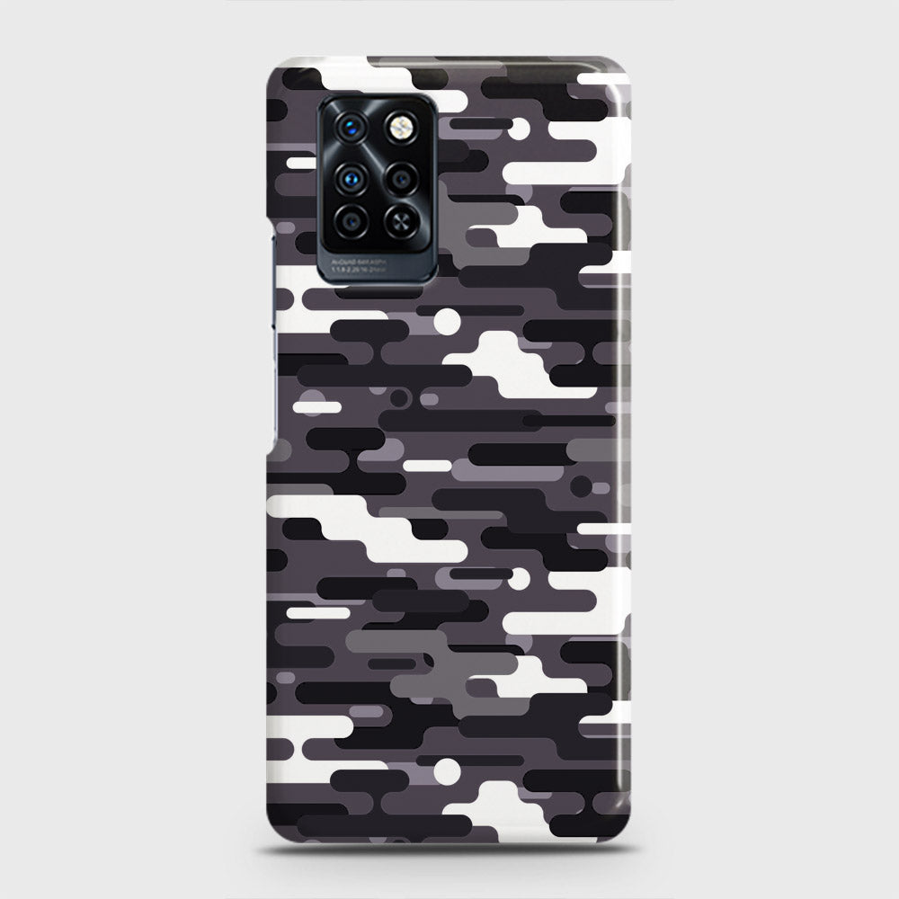 Infinix Note 10 Pro Cover - Camo Series 2 - Black & White Design - Matte Finish - Snap On Hard Case with LifeTime Colors Guarantee