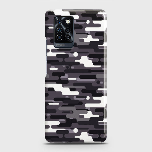 Infinix Note 10 Pro Cover - Camo Series 2 - Black & White Design - Matte Finish - Snap On Hard Case with LifeTime Colors Guarantee