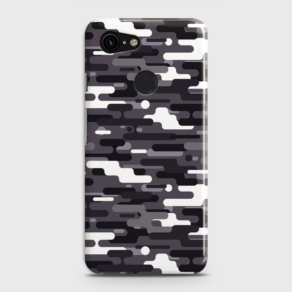 Google Pixel 3 Cover - Camo Series 2 - Black & White Design - Matte Finish - Snap On Hard Case with LifeTime Colors Guarantee
