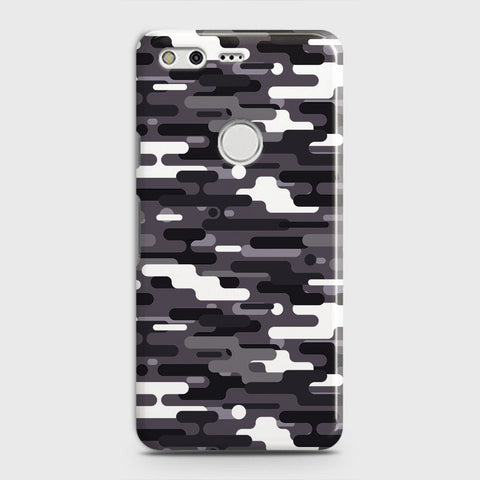 Google Pixel XL Cover - Camo Series 2 - Black & White Design - Matte Finish - Snap On Hard Case with LifeTime Colors Guarantee