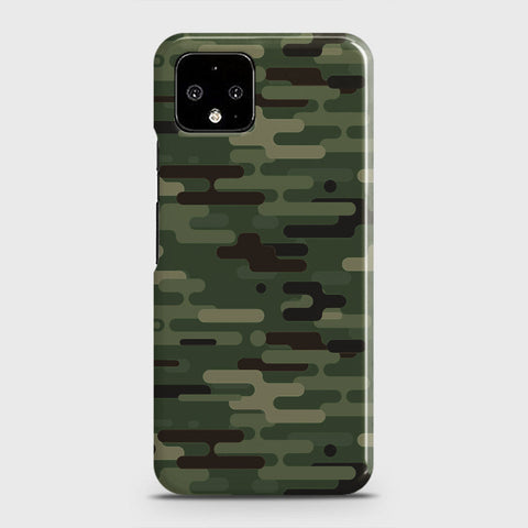 Google Pixel 4 Cover - Camo Series 2 - Light Green Design - Matte Finish - Snap On Hard Case with LifeTime Colors Guarantee