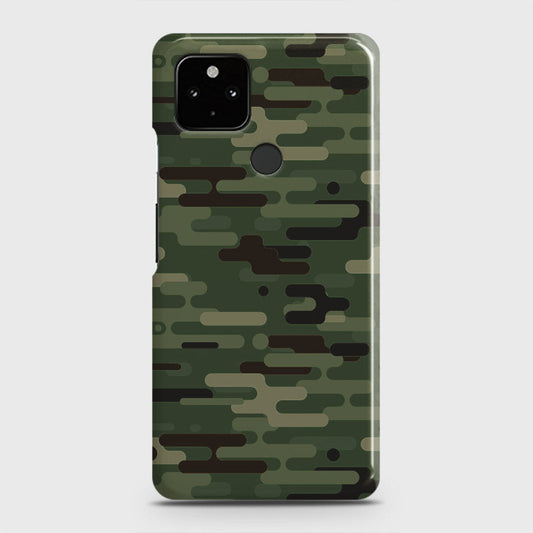 Google Pixel 5 Cover - Camo Series 2 - Light Green Design - Matte Finish - Snap On Hard Case with LifeTime Colors Guarantee