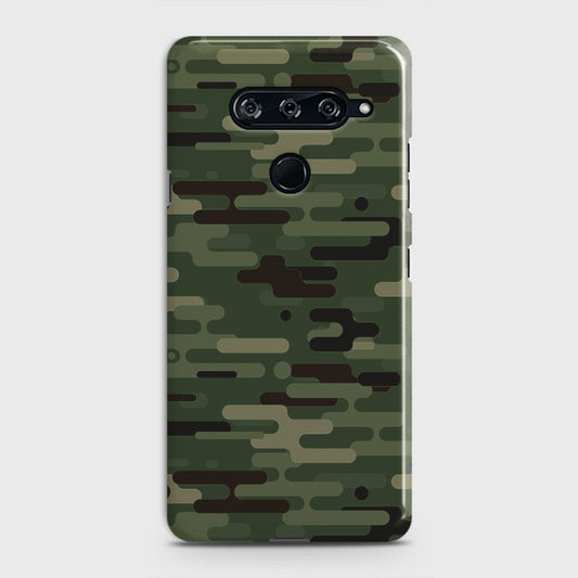 LG V40 ThinQ Cover - Camo Series 2 - Light Green Design - Matte Finish - Snap On Hard Case with LifeTime Colors Guarantee