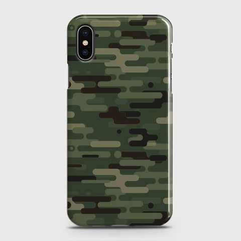 iPhone XS Cover - Camo Series 2 - Light Green Design - Matte Finish - Snap On Hard Case with LifeTime Colors Guarantee