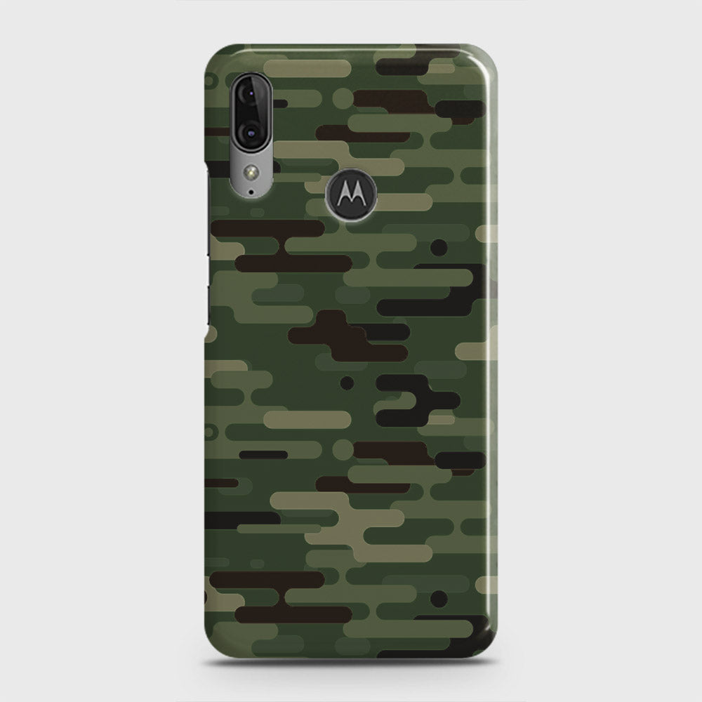 Motorola Moto E6 Plus Cover - Camo Series 2 - Light Green Design - Matte Finish - Snap On Hard Case with LifeTime Colors Guarantee