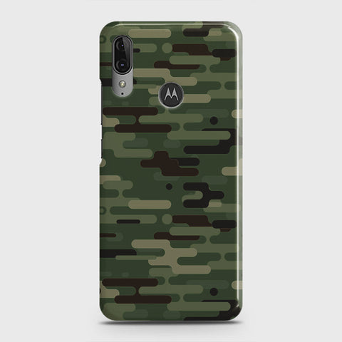 Motorola Moto E6 Plus Cover - Camo Series 2 - Light Green Design - Matte Finish - Snap On Hard Case with LifeTime Colors Guarantee