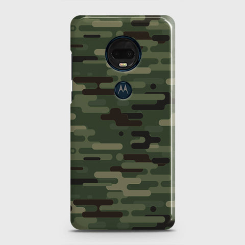 Motorola Moto G7 Plus Cover - Camo Series 2 - Light Green Design - Matte Finish - Snap On Hard Case with LifeTime Colors Guarantee